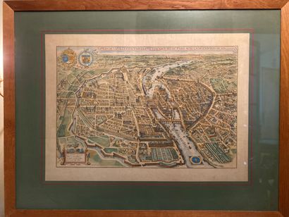 null D'après Matthaus MERIAN (1593-1650)

Plan de Paris, Ville de la cité 1615. Gravure...
