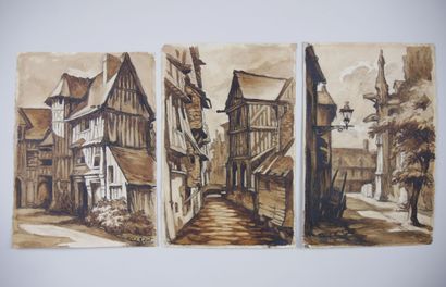 null Thècle ROPERT (1894-1950) 

Saint Ives en Angleterre / Beauvais/ Saint Martin...