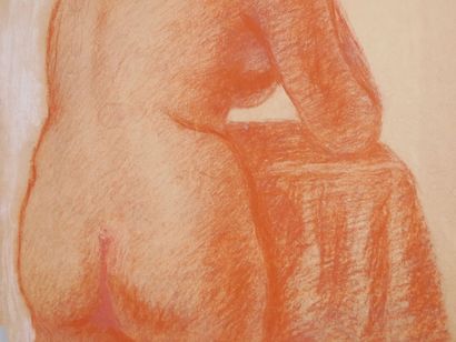 null Marguerite COUSINET (1886- 1970)

Nude from behind 

Sanguine and white chalk...