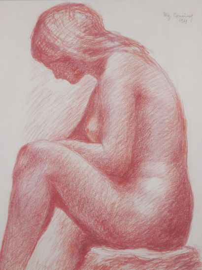 null Marguerite COUSINET (1886- 1970)

Nude in profile 

Sanguine on paper signed...