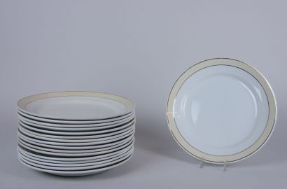 null FAIENCERIE DE LUNEVILLE - Opaque porcelain 

Part of table service model "Auteuil"...