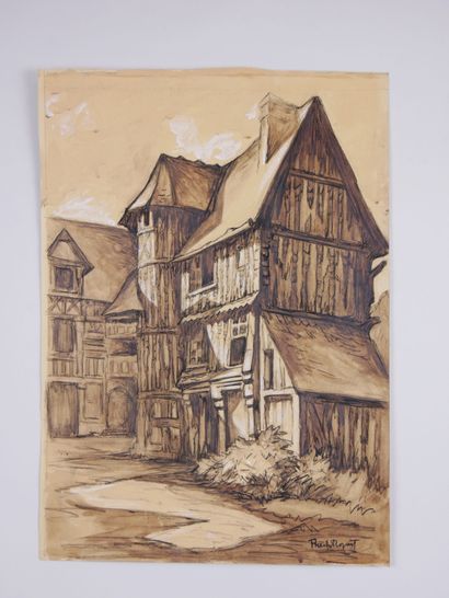  Thecle ROPERT (1894-1950) 
Rouen and Caudebec-en-Caux. Architectures. 
Lot of 7...