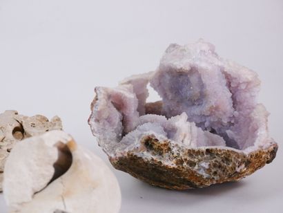 null Lot of minerals including amethyst geode, sand roses, flints 

Different sizes.



The...