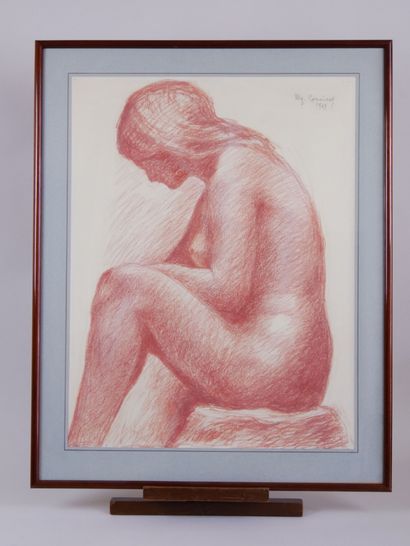 null Marguerite COUSINET (1886- 1970)

Nude in profile 

Sanguine on paper signed...