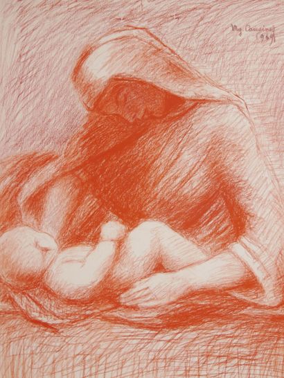 null Marguerite COUSINET (1886- 1970)

Virgin and Child 

Sanguine on paper signed...