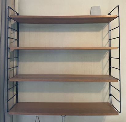 null Creations RACLEM ?

Wall shelf with 4 levels in wood and black metal. Circa...