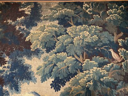 null AUBUSSON :

Verdure

Tapisserie en laine.

Époque XVIIIe siècle.

(Galon d'époque...