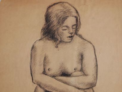 null Marguerite COUSINET (1886- 1970)

Kneeling woman 

Charcoal on paper signed...