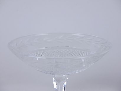 null Lot of glassware including: 

1 crystal photophore ending in a balloon top....