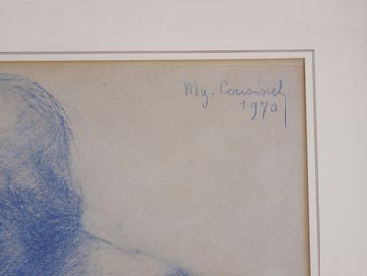 null Marguerite COUSINET (1886- 1970)

Blue Nude 

Blue pencil on paper signed and...