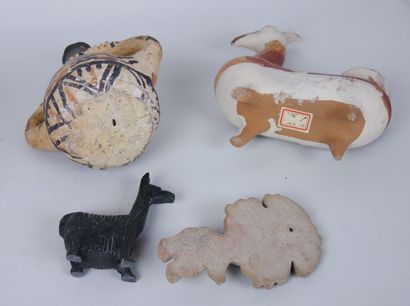 null SOUTH AMERICA

Souvenirs of trip in polychrome terracotta including zoomorphic...