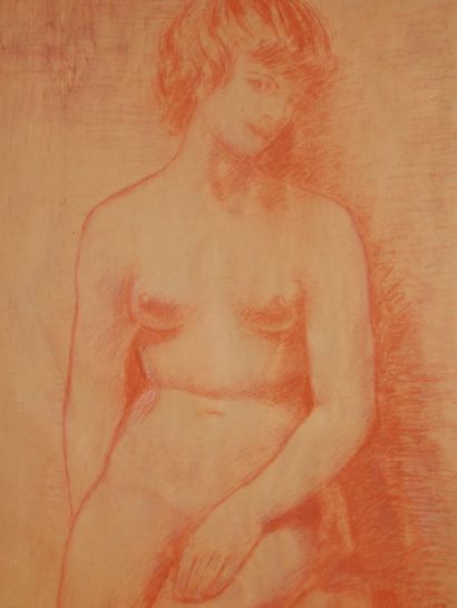 null Marguerite COUSINET (1886- 1970)

Nude with short hair

Sanguine on paper signed...