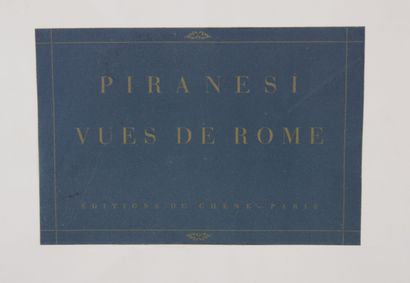 null PIRANESI : Vues de Rome. 

Recueil in-folio de 8 planches d'après les gravures...