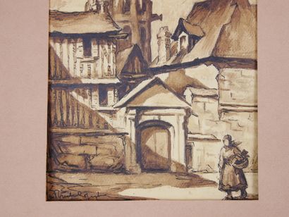 null Thecle ROPERT (1894-1950) 

Architectures. Rouen ? 

Lot of 15 drawings in ink,...