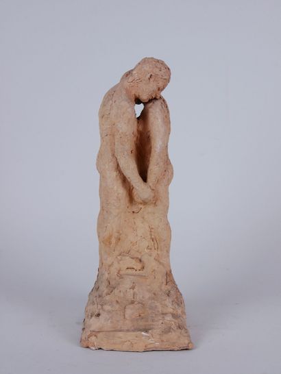 null Marguerite COUSINET (1886- 1970)

Adam and Eve embracing 

Sculpture in stained...