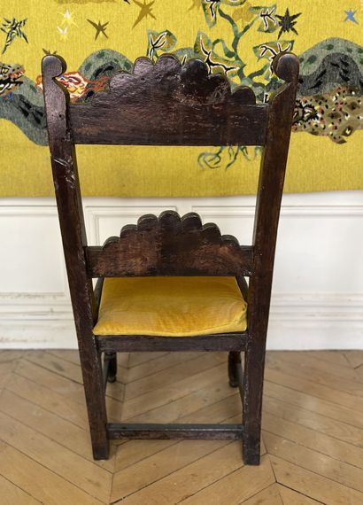 null Chair with bar back in oak with patina.

Partly from the 17th century.

(Cracks,...