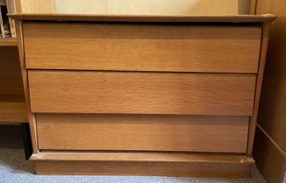 null Furniture of child's room in wood of veneer including : 

A chest of drawers...
