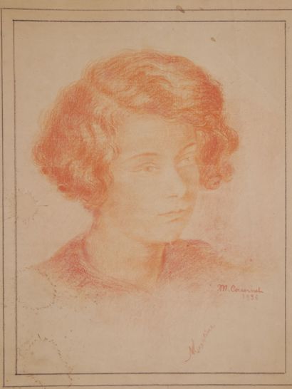 null Marguerite COUSINET (1886- 1970)

Martine

Sanguine on paper signed, dated 1936,...