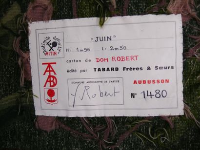 null 
ROBERT, Dom (1907-1997) et atelier Tabard Frères et Soeurs (Aubusson) :




Juin




Tapisserie...