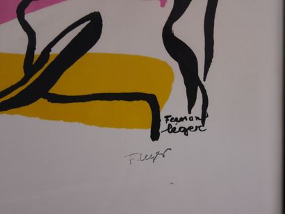 null D'après Fernand LEGER (1881-1955) 

Profil à la fleur

Lithographie en couleur...