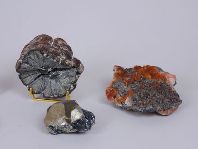 null Lot of minerals including quartz, iron pyrite, amethyst geode, agate, aragonite,...