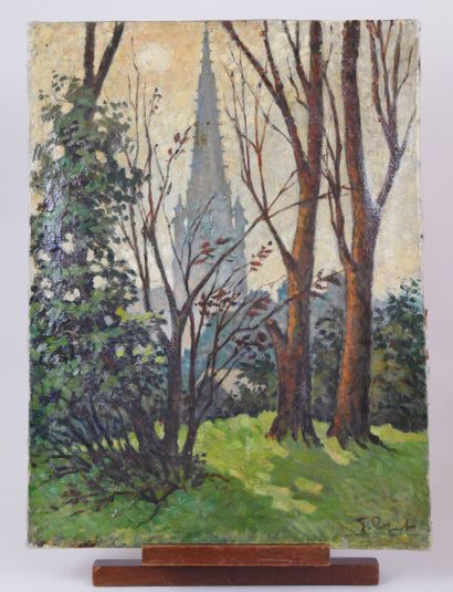null Thecle ROPERT (1894-1950) 

Church of Harfleur 

Oil on canvas signed lower...
