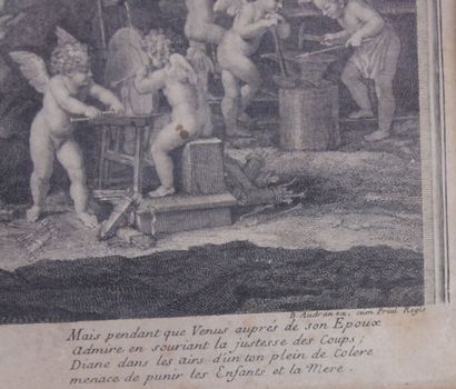 null D'après Francesco ALBANI dit l'Albane (1578-1660) et Benoit AUDRAN (1661-1721)

Adonis...
