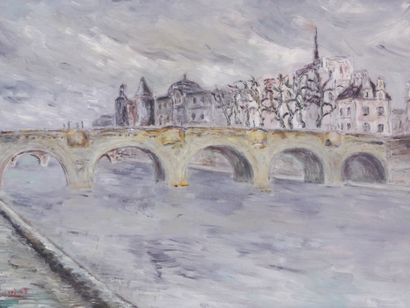 null Roger ROPERT (1927-2020)

Le Pont Neuf 

Huile sur panneau signée en bas à gauche...