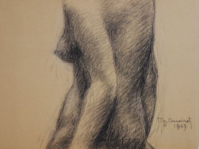 null Marguerite COUSINET (1886- 1970)

Back nude 

Charcoal on paper signed and dated...