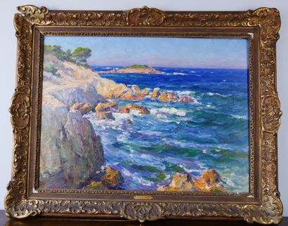 null Adolphe Louis GAUSSEN (1871-1954)

Passage of the islands of Hyères 

Oil on...