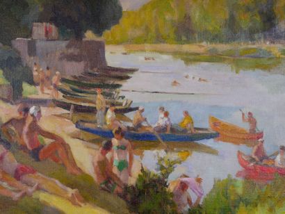 null Eugène DELECLUSE (1882-1972)

Banks of the Marne on Sunday 

Oil on canvas signed...