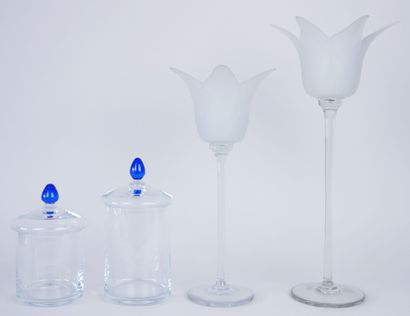 Lot of glassware including: 

Two covered...