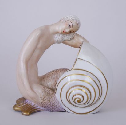null ALADIN Luxury Made in France 

Ceramic nightlight representing a mermaid leaning...