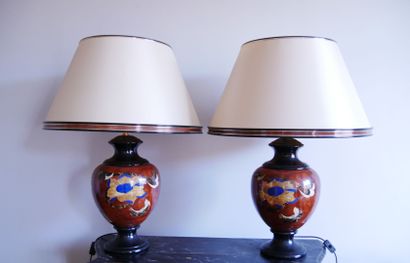 ROCHE BOBOIS

Pair of porcelain lamps of...