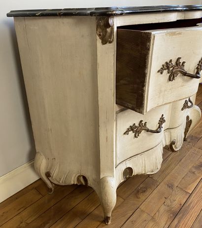 null Chest of drawers in white lacquered wood opening to two drawers in front of...