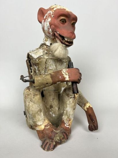 null ROULLET DECAMPS

Sitting monkey smoker 

Mechanical automaton, the cardboard...