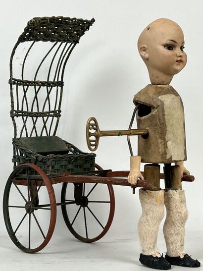 null ROULLET DECAMPS

Oriental rickshaw

Mechanical toy with unfinished walking character....
