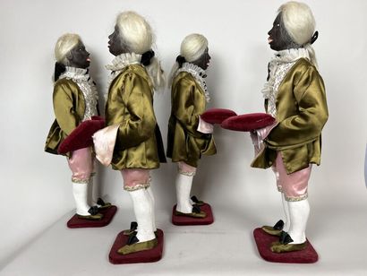 null ROULLET DECAMPS

Quatre domestiques nubiens en habits dans le style du XVIIIème...