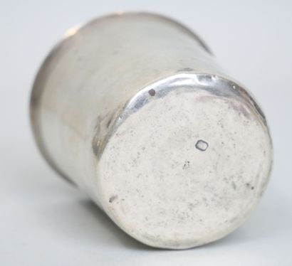 null Timbale out of silver 925 thousandths plain. Old man's mark first title (1819-1838)...