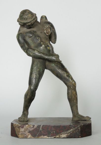 null Faun with a wineskin

Sculpture in bronze with a crusty patina, after the antique,...