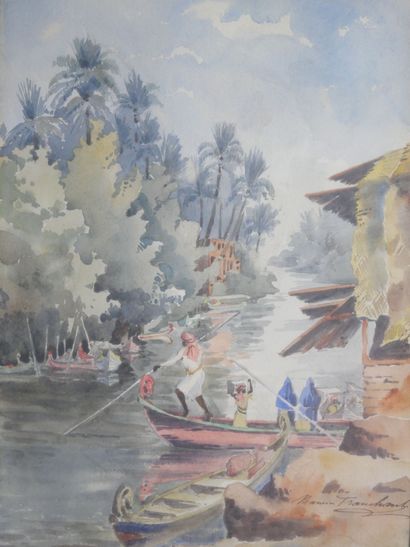 null Maurice TRANCHANT DE LUNEL (1869-1944)

Village au bord de l'eau

Aquarelle...