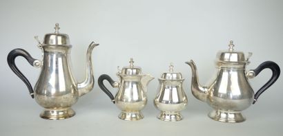 Service tea coffee in plain silver plated...