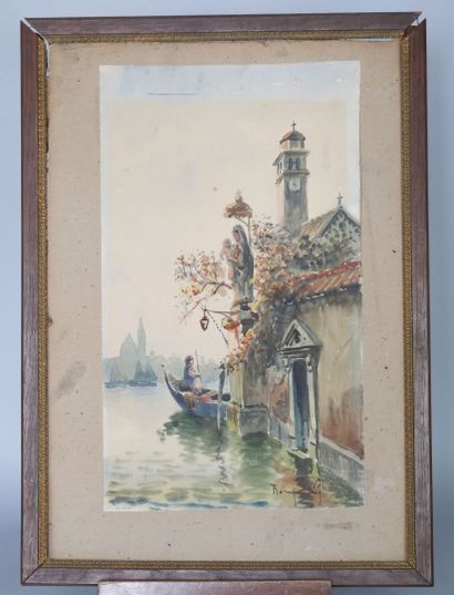 School of the XXth century 
Venice 
Watercolor...