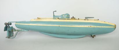 null JEP 

Sous-marin « Corsaire 918 » mécanique en tôle peinte bleu et crème. 

Dimensions :...