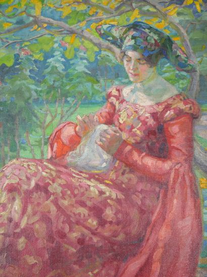 null Emma Hilda RIX-NICHOLAS (1884-1961)

Young woman in a red dress sitting and...