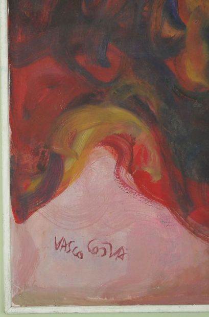 null Vasco COSTA (1917-1986) 

Composition 

Oil on canvas signed lower left 

150...