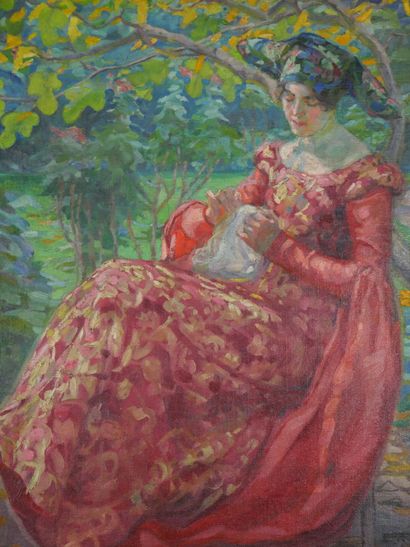 null Emma Hilda RIX-NICHOLAS (1884-1961)

Young woman in a red dress sitting and...