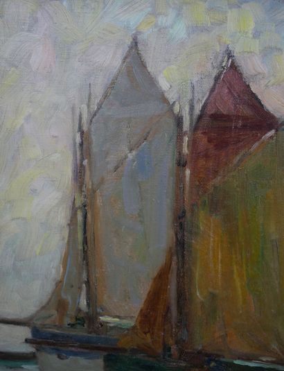 null School of the XXth century

Sailboats 

Oil on canvas signed "Boutrolle ?" lower...