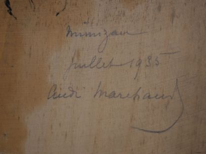 null André MARCHAND (1877-1951) 

Étude de sangliers 

Huile et crayon sur panneau...