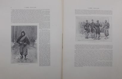 null [MILITARY]. Set of 4 large folio in sheets and presented in portfolio.

Detaille...